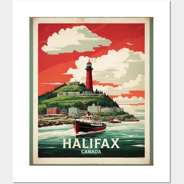 Halifax Nova Scotia Canada Vintage Poster Tourism Wall Art by TravelersGems